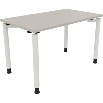 Schreibtisch Vierfuß Rundrohr B1200xT700xH680-820 ws/Lichtgrau Schreibtisch Vierfuß Rundrohr B1200xT700xH680-820 ws/Lichtgrau