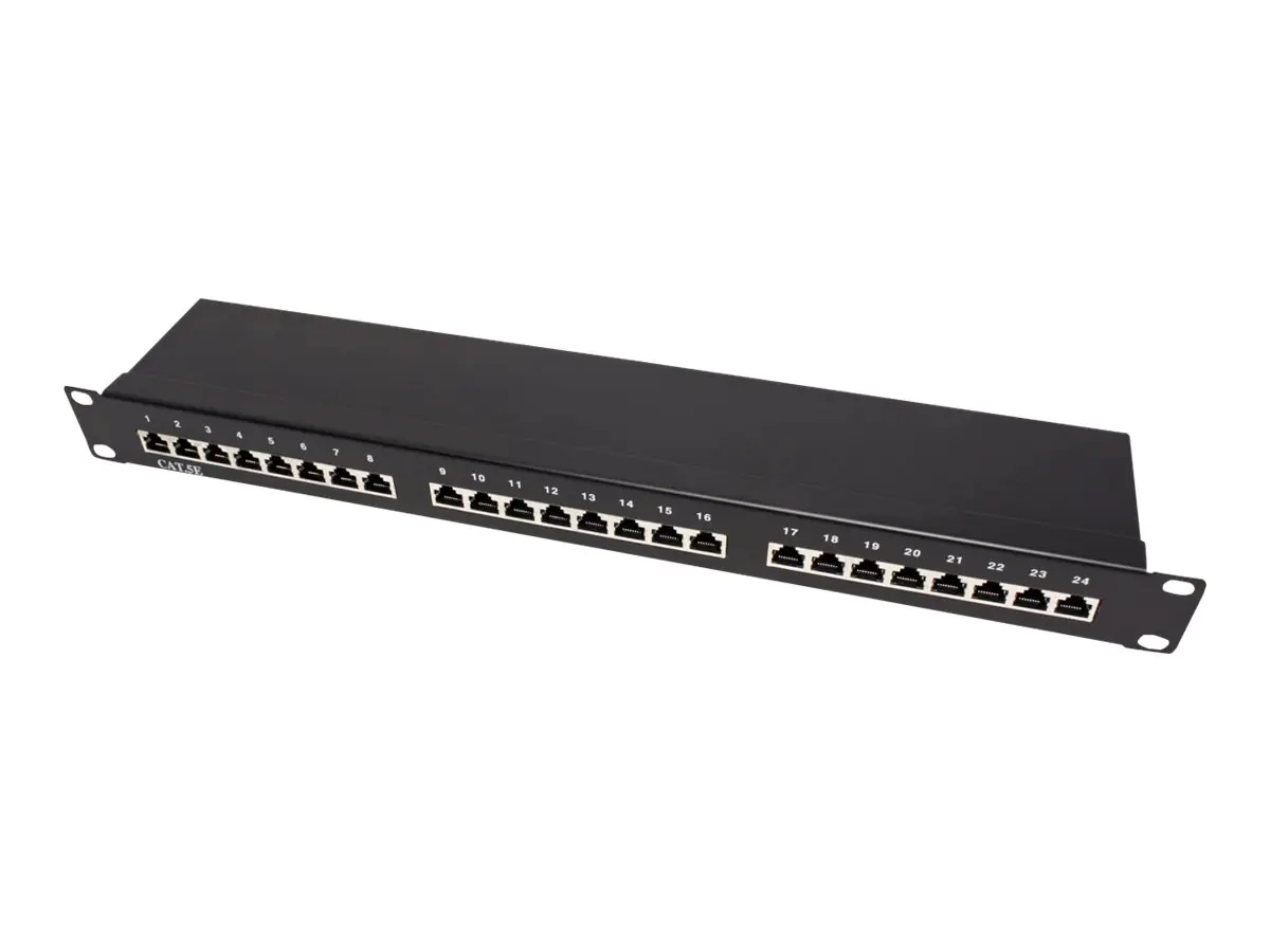 VALUE - Patch Panel - CAT 5e - STP - RJ-45 X 24 - Schwarz - 48.3 cm (19")