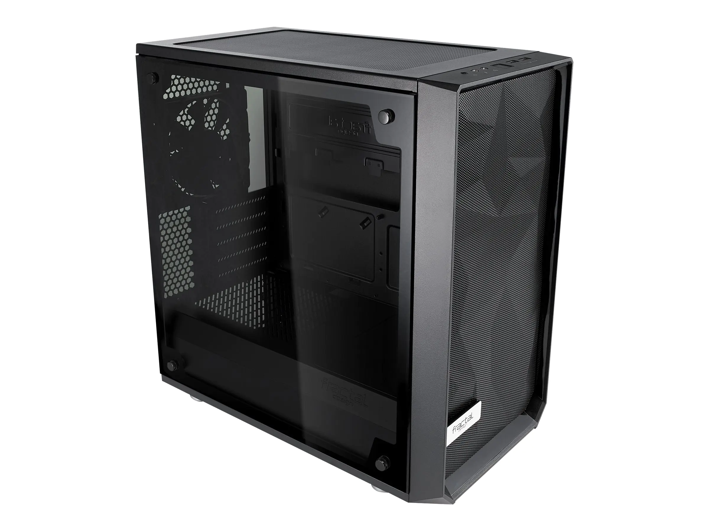 Fractal Design Meshify C Mini - Dark TG - Tower - micro ATX - Seitenteil mit Fenster (gehärtetes Glas) - keine Spannungsversorgung (ATX) - USB/Audio