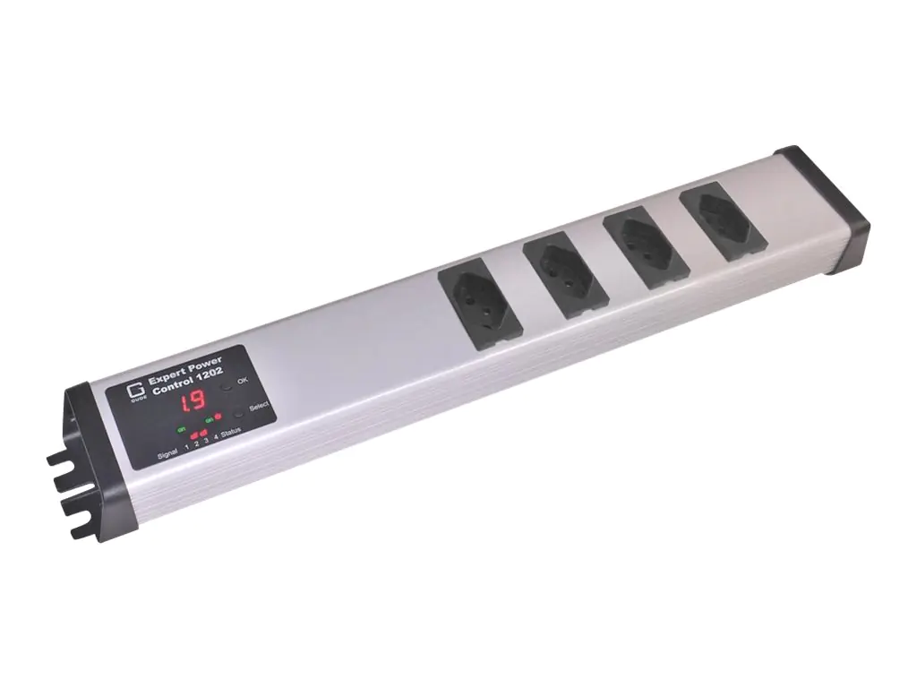 Gude Expert Power Control 1202 Series 1202-3 - Stromverteilungseinheit - Wechselstrom 230 V - Ethernet 10/100 - Eingabe, Eingang CEE 7/4 - Ausgangsanschlüsse: 4 (4 x SEV 1011) - 48.3 cm (19") - Schweiz