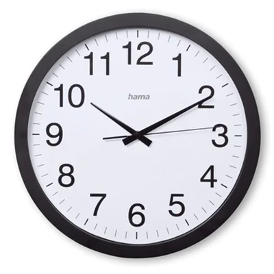 Hama Wanduhr Aruba 40 x 5 cm (Ø x T) Kunststoff schwarz Hama Wanduhr Aruba 40 x 5 cm (Ø x T) Kunststoff schwarz
