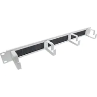 InLine 19" Kabel Durchführungsplatte mit 4 Bügel - 1HE - RAL 7035 grau - Kabelmanagementtafel - Gr InLine 19" Kabel Durchführungsplatte mit 4 Bügel - 1HE - RAL 7035 grau - Kabelmanagementtafel - Gr