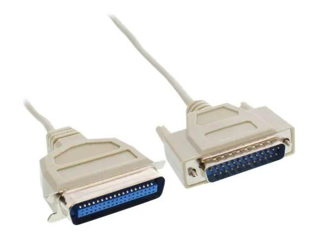 InLine - Druckerkabel - Centronics 36-Polig (M) zu DB-25 (M) - 5 m - Daumenschrauben - beige