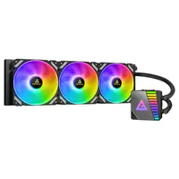 Antec Symphony 360 ARGB - Prozessor-Flüssigkeitskühlsystem - Kühlergröße: 360 mm - (für: LGA1200, LGA1150, LGA1151, LGA1152, LGA1155, LGA1156, LGA1366, LGA2011-3, LGA2066, FM2, FM1, AM3+, AM2+, AM2, AM4) - 120 mm
