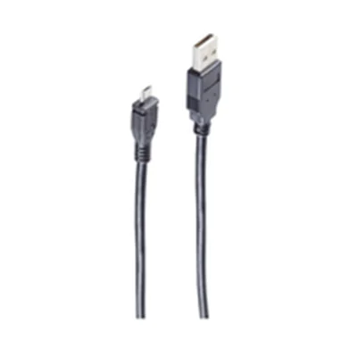 ShiverPeaks 14-11025 - 1 m - USB A - Micro-USB B - USB 2.0 - 480 Mbit/s - Schwarz