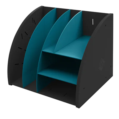 Exacompta Tischorganizer Neo Deco 36 x 29,5 x 29,5 cm (B x H x T) Polystyrol schwarz/blaugrün Exacompta Tischorganizer Neo Deco 36 x 29,5 x 29,5 cm (B x H x T) Polystyrol schwarz/blaugrün