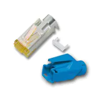 EFB Elektronik RJ45-Hirose Stecker STP TM31 blau 50 Stueck 3 Elemente Cat.6A