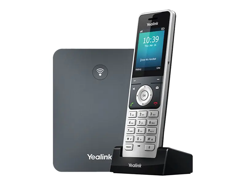 Yealink W76P - Schnurloses Telefon / VoIP-Telefon mit Rufnummernanzeige - 1900 MHz - DECT - dreiweg Anruffunktion - SIP, SIP v2, RTCP-XR, VQ-RTCPXR - 10 Leitungen - Classic Gray, Alabaster Silver Yealink W76P - Schnurloses Telefon / VoIP-Telefon mit Rufnummernanzeige - 1900 MHz - DECT - dreiweg Anruffunktion - SIP, SIP v2, RTCP-XR, VQ-RTCPXR - 10 Leitungen - Classic Gray, Alabaster Silver