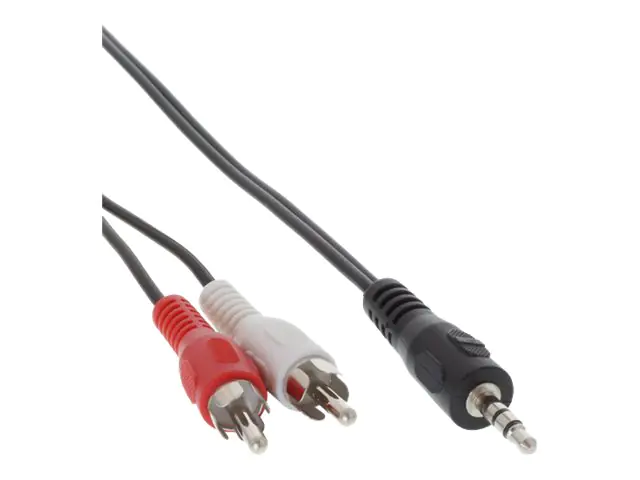 InLine - Audiokabel - Stereo Mini-Klinkenstecker (M) bis RCA x 2 (M) - 3 m - Schwarz InLine - Audiokabel - Stereo Mini-Klinkenstecker (M) bis RCA x 2 (M) - 3 m - Schwarz