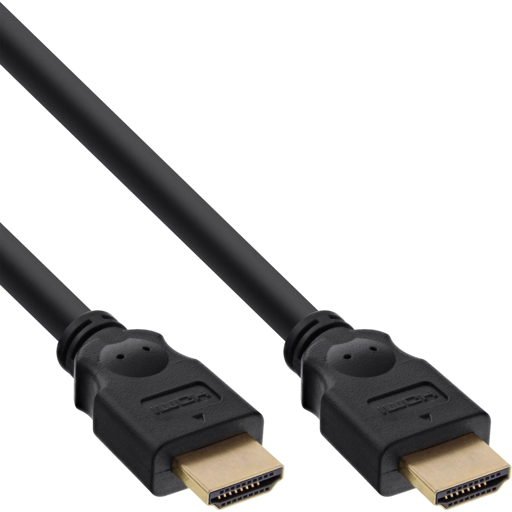 InLine HDMI Kabel - HDMI-High Speed - ST / ST - verg. Kontakte - schwarz - 1,5m 17611P
