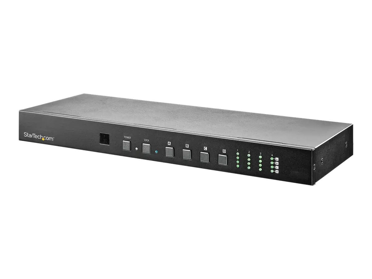 StarTech 4x4 HDMI Matrix Switch mit Audio- und Ethernet-Steuerung - 4K 60Hz - HDMI-Switch - Rack-montierbar (VS424HD4K60) - Video/Audio-Schalter - Desktop