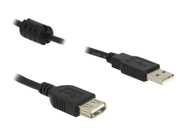Delock - USB-Verlängerungskabel - USB (W) zu USB (M) - USB 2.0 - 50 cm - geformt - Schwarz Delock - USB-Verlängerungskabel - USB (W) zu USB (M) - USB 2.0 - 50 cm - geformt - Schwarz