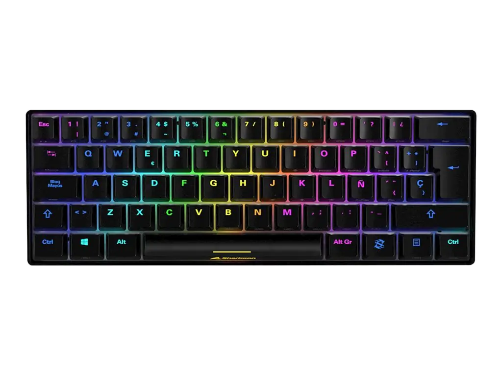 Sharkoon SKILLER SGK50 S4 - Tastatur - Hintergrundbeleuchtung - USB-C - Spanisch - Tastenschalter: Kailh Red - Schwarz