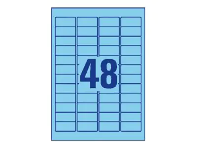 Avery Zweckform Etikett L6039-20 45,7x21,2mm blau 960 St./Pack.