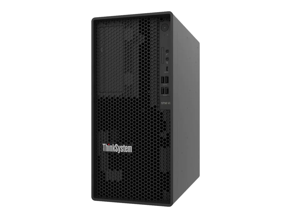 Lenovo ThinkSystem ST50 V2 7D8J - Server - Tower - 5U - 1-Weg - 1 x Xeon E-2324G / 3.1 GHz - RAM 16 GB - SSD 2 x 960 GB - UHD Graphics P750 - 1GbE - kein Betriebssystem - Monitor: keiner