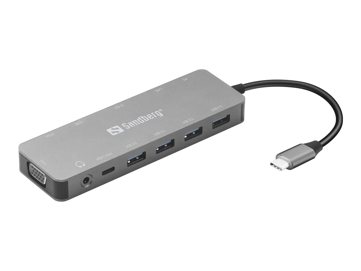 SANDBERG 13-in-1 - Dockingstation - USB-C - HDMI, VGA 136-45