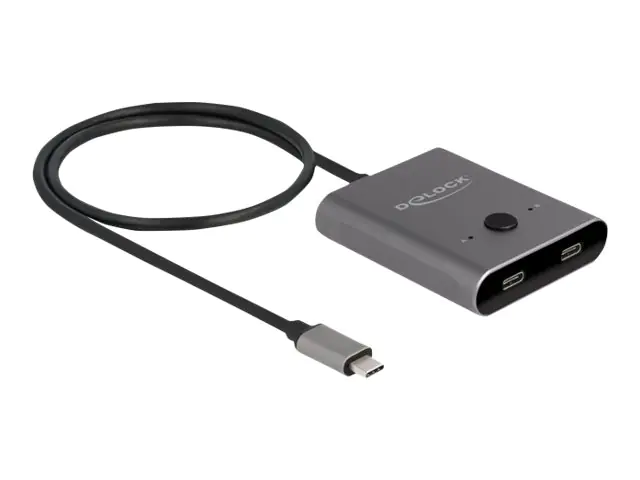Delock Switch 2 to 1 - Hub - bidirektional, 8K, 10 Gbps - 2 x USB-C (Power Delivery) - Desktop Delock Switch 2 to 1 - Hub - bidirektional, 8K, 10 Gbps - 2 x USB-C (Power Delivery) - Desktop