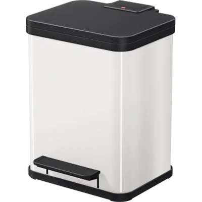 Hailo Tretabfalleimer Öko duo Plus M 32 x 43 x 33 cm (B x H x T) 2 x 9l Stahlblech weiß