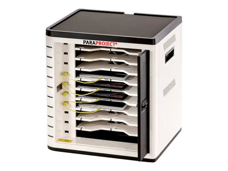 PARAT PARAPROJECT Cube U10 - Schrankeinheit (synchronisieren und laden) - für 10 Tablets - verriegelbar - ABS-Kunststoff, pulverbeschichteter Stahl - Bildschirmgröße: bis zu 25,4 cm (bis zu 10")