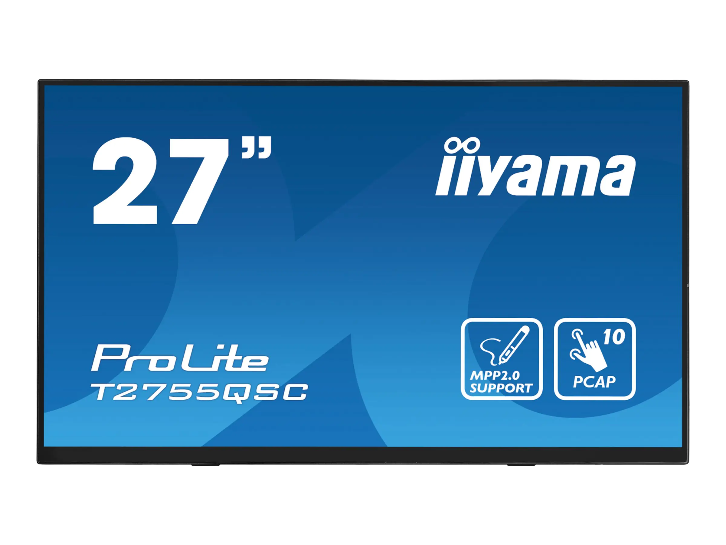 Iiyama ProLite T2755QSC-B1 - LED-Monitor - 68.4 cm (27") - Touchscreen - 2560 x 1440 WQHD @ 75 Hz - IPS - 400 cd/m² - 1000:1 - 5 ms - HDMI, DisplayPort - Lautsprecher - mattschwarz Iiyama ProLite T2755QSC-B1 - LED-Monitor - 68.4 cm (27") - Touchscreen - 2560 x 1440 WQHD @ 75 Hz - IPS - 400 cd/m² - 1000:1 - 5 ms - HDMI, DisplayPort - Lautsprecher - mattschwarz