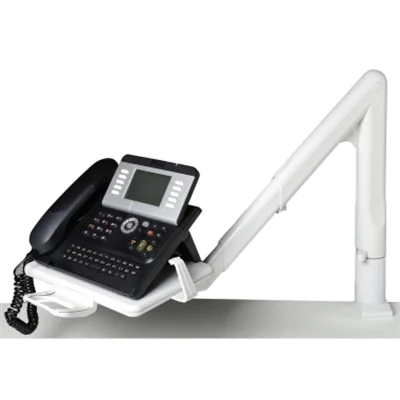 Exacompta Telefonschwenkarm Office 55,6 x 41,5 x 17,5 cm (B x H x T) geklemmt Polystyrol lichtgrau