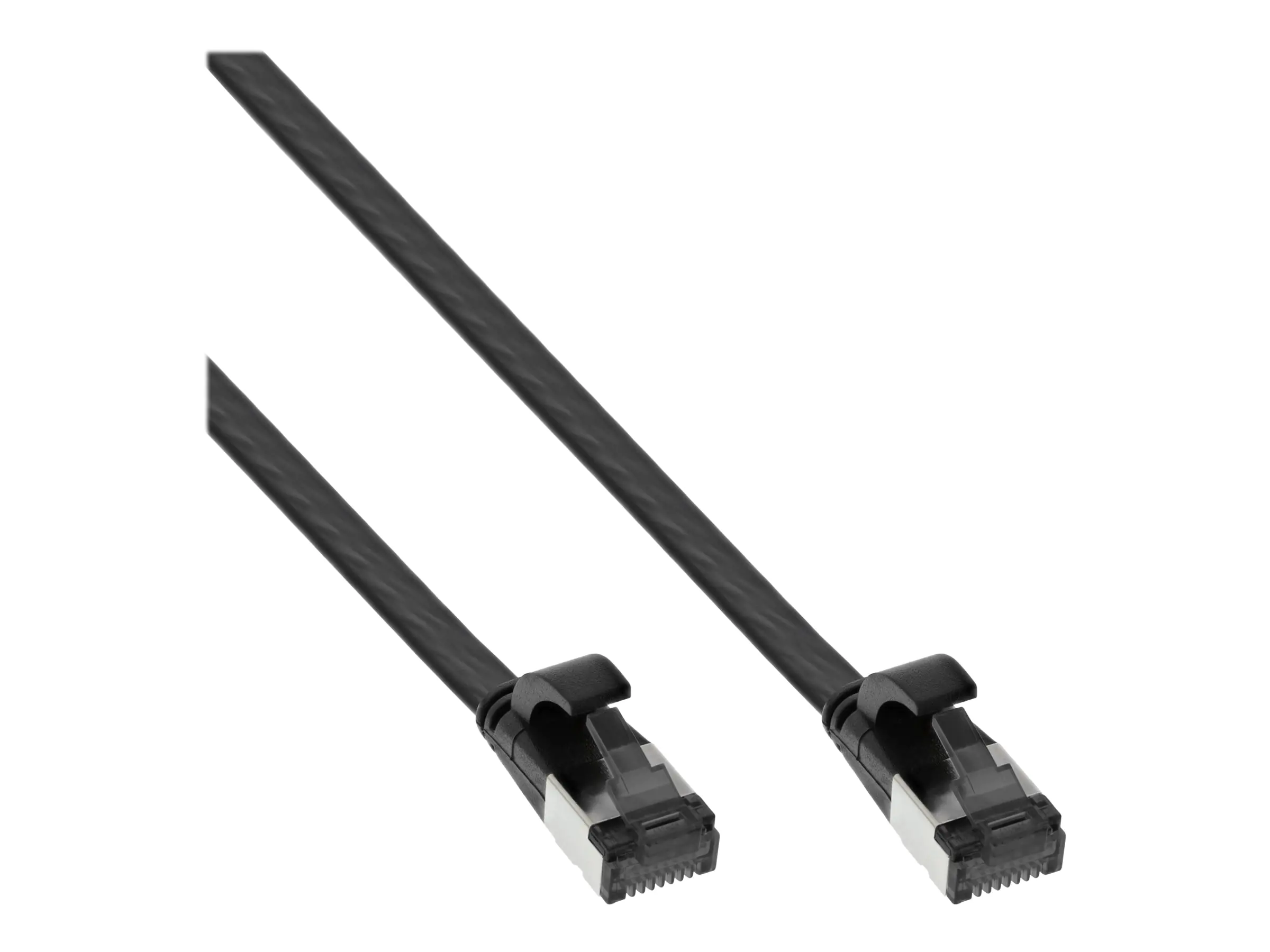 InLine - Patch-Kabel - RJ-45 (M) zu RJ-45 (M) - 50 cm - 6.5 mm - U/FTP, PiMF - CAT 8.1 - halogenfrei, geformt, ohne Haken, verseilt, flach - Schwarz InLine - Patch-Kabel - RJ-45 (M) zu RJ-45 (M) - 50 cm - 6.5 mm - U/FTP, PiMF - CAT 8.1 - halogenfrei, geformt, ohne Haken, verseilt, flach - Schwarz