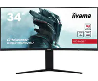 Iiyama G-MASTER Red Eagle GCB3480WQSU-B1 - LED-Monitor - gebogen - 86.4 cm (34") - 3440 x 1440 UWQHD @ 180 Hz - VA - 420 cd/m² - 4000:1 - 0.4 ms - 2xHDMI, 2xDisplayPort - Lautsprecher - mattschwarz