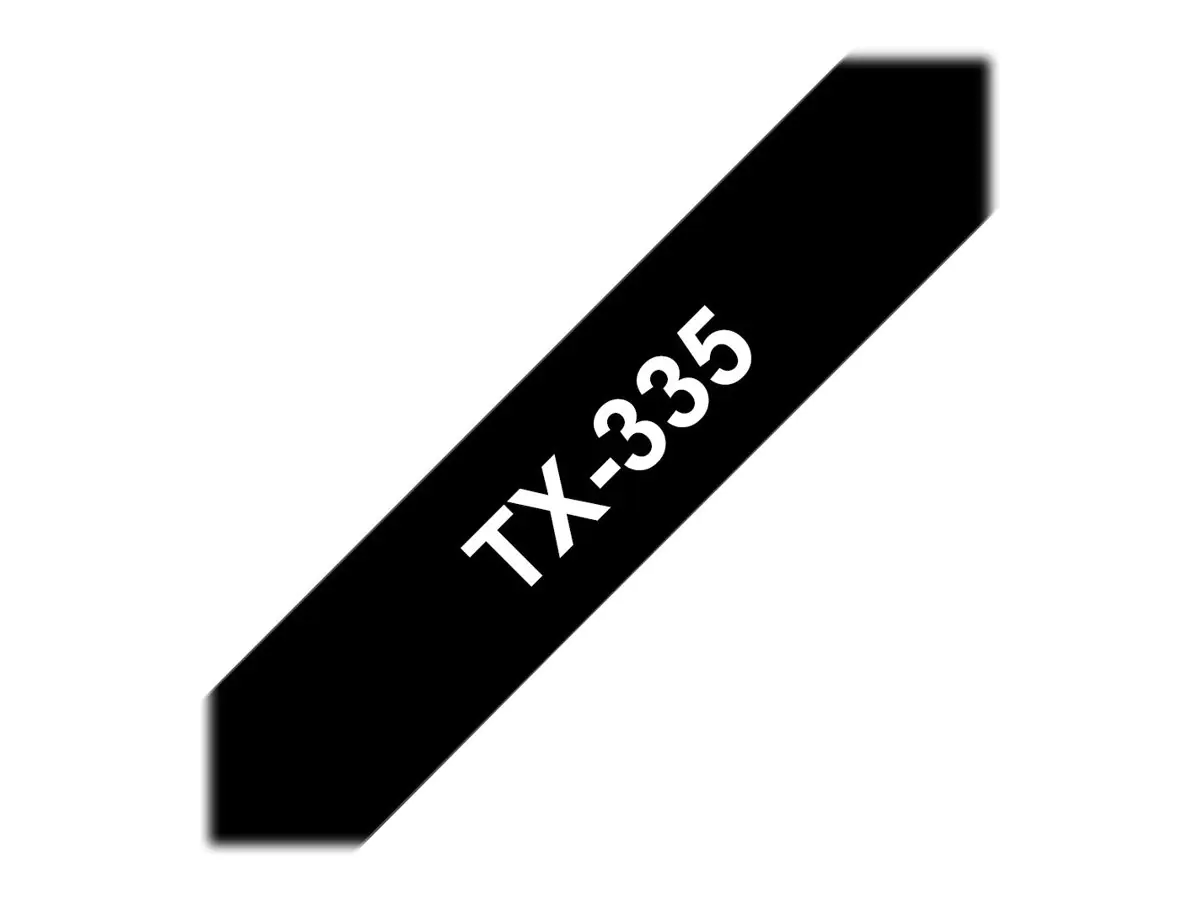 Brother TX - Weiß auf Schwarz - Rolle (1,2 cm) 1 Kassette(n) laminiertes Band - für P-Touch PT-30, PT-7000, PT-8000, PT-PC