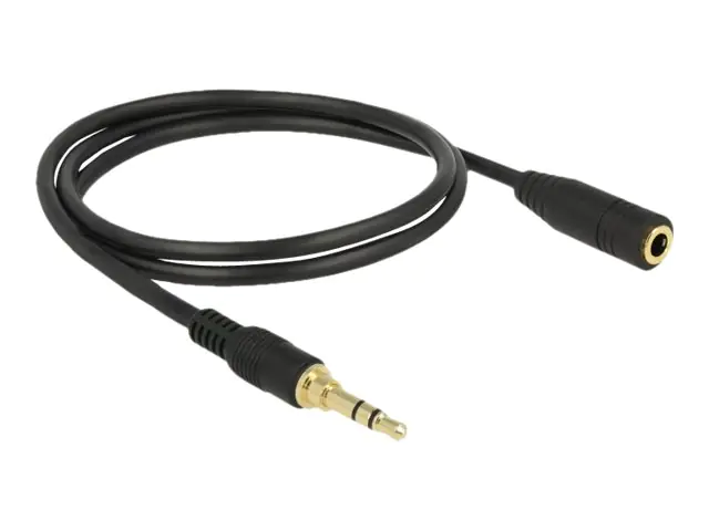 Delock - Audioverlängerungskabel - mini-phone stereo 3.5 mm männlich zu mini-phone stereo 3.5 mm weiblich - 1 m - Schwarz