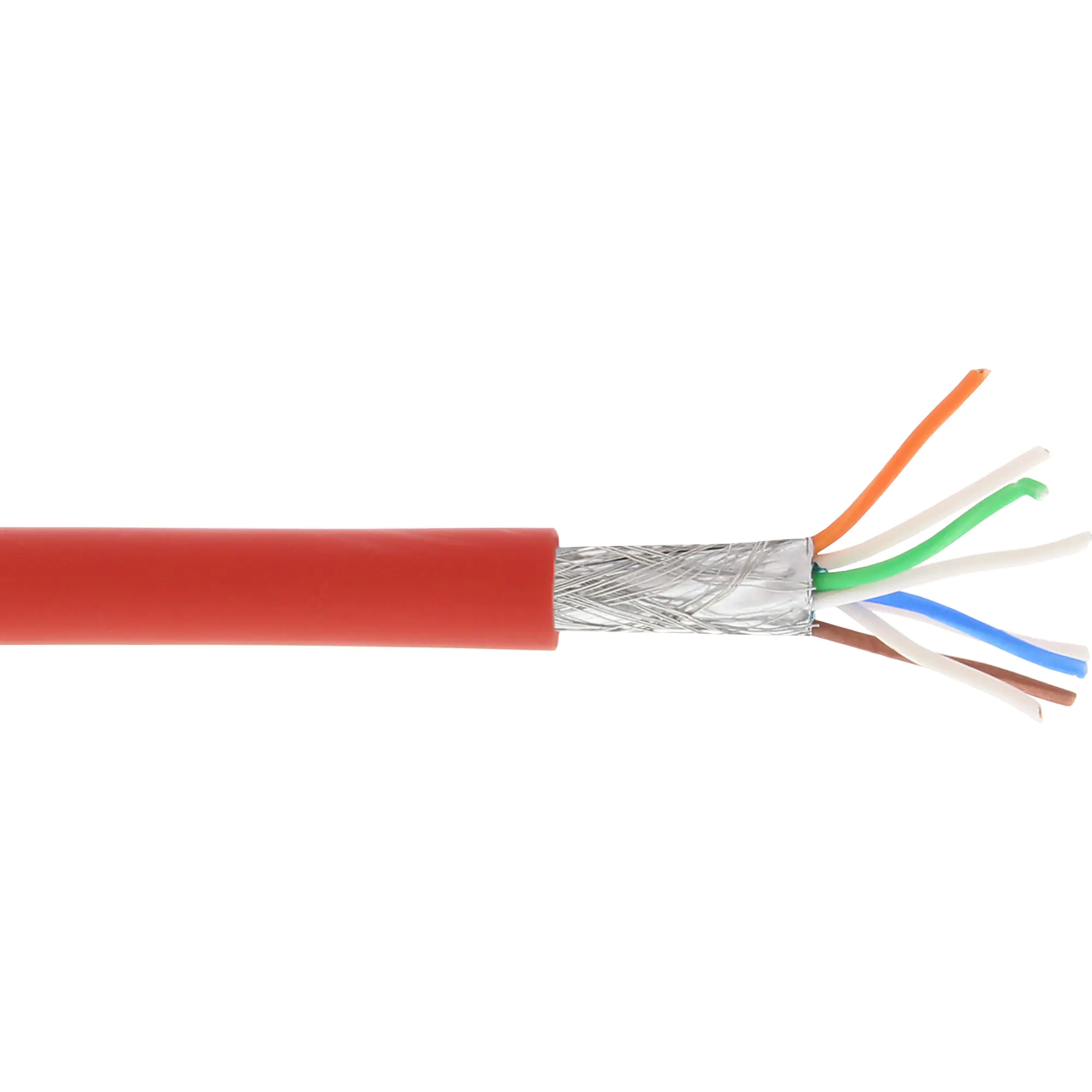 InLine Patchkabel - S/FTP (PiMf) - Cat.6A - 500MHz - halogenfrei - Kupfer - rot - 100m 76899R