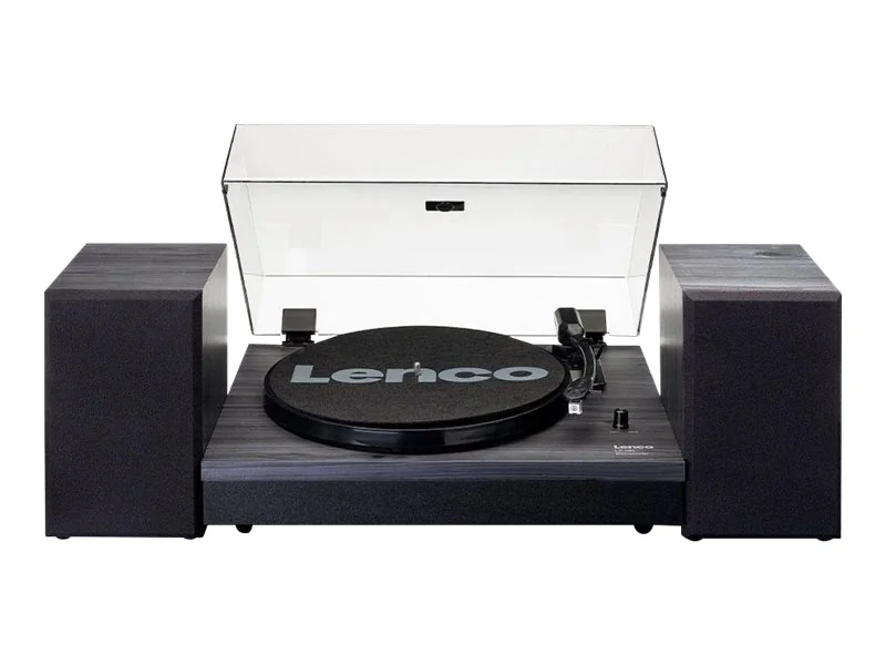 Lenco LS-300, Audio-Plattenspieler mit Riemenantrieb, Automatisch, Schwarz, Holz, 33 RPM, 33,45 RPM LS-300BLACK