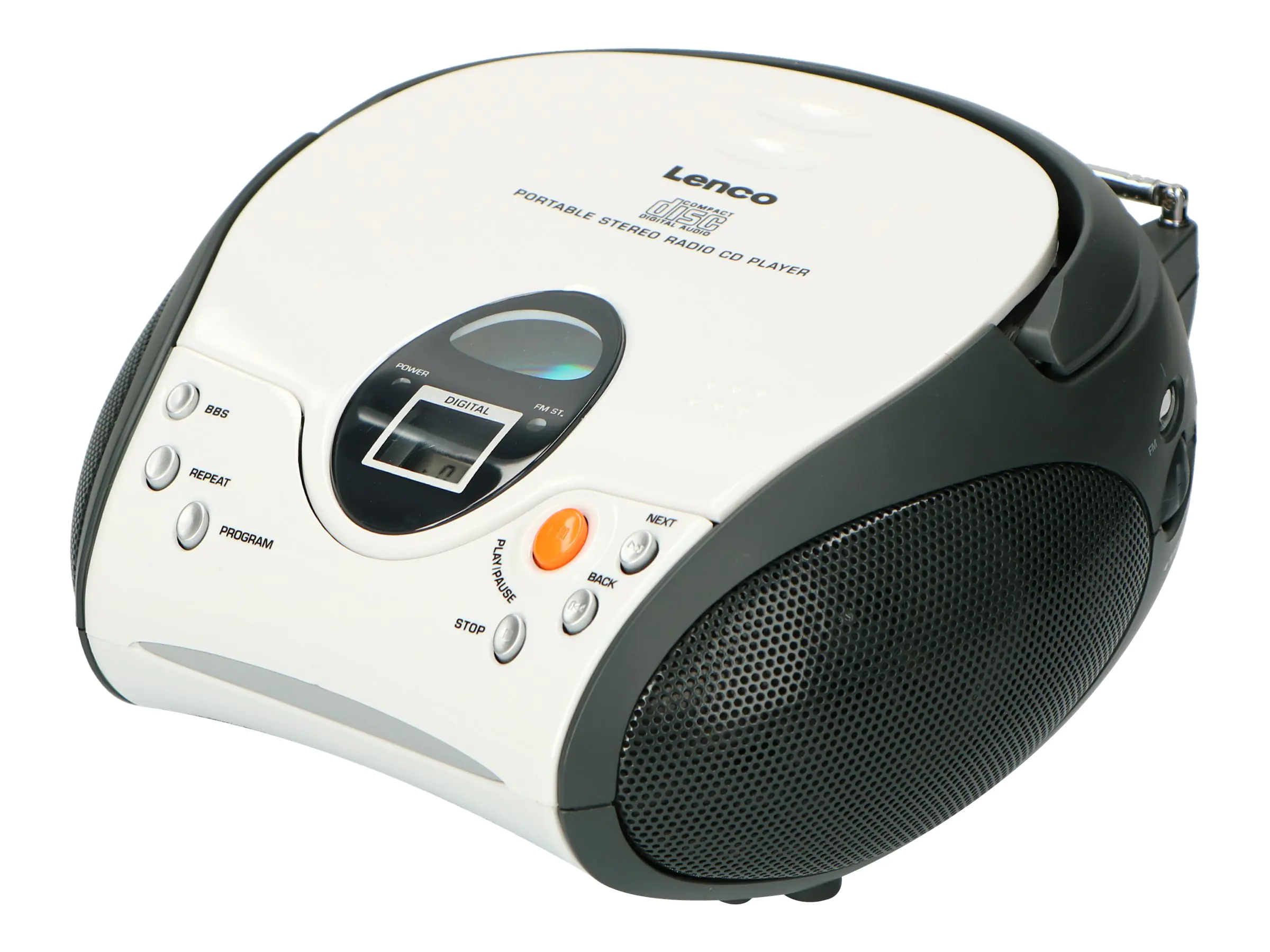 Lenco SCD-24 - Ghettoblaster - 2 Watt - kein Betriebssystem - durchsichtig
