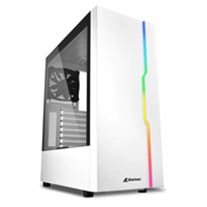 Sharkoon RGB Slider, Midi Tower, PC, Weiß, ATX, micro ATX, Mini-ITX, Gaming, Multi 4044951032006