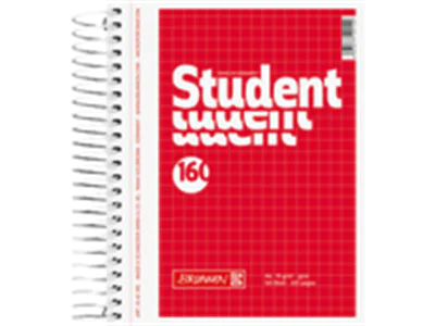 BRUNNEN Collegeblock Student 1067392 DIN A6 160Bl. kariert weiß