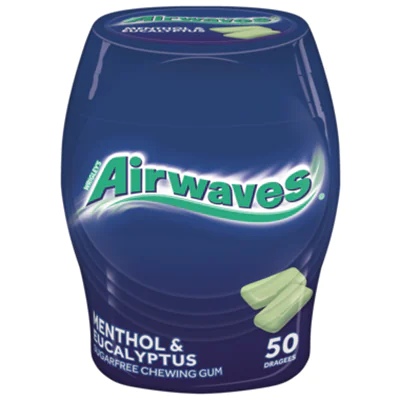 AIRWAVES® Kaugummi Menthol & Eukalyptus 70 g/Pack. AIRWAVES® Kaugummi Menthol & Eukalyptus 70 g/Pack.