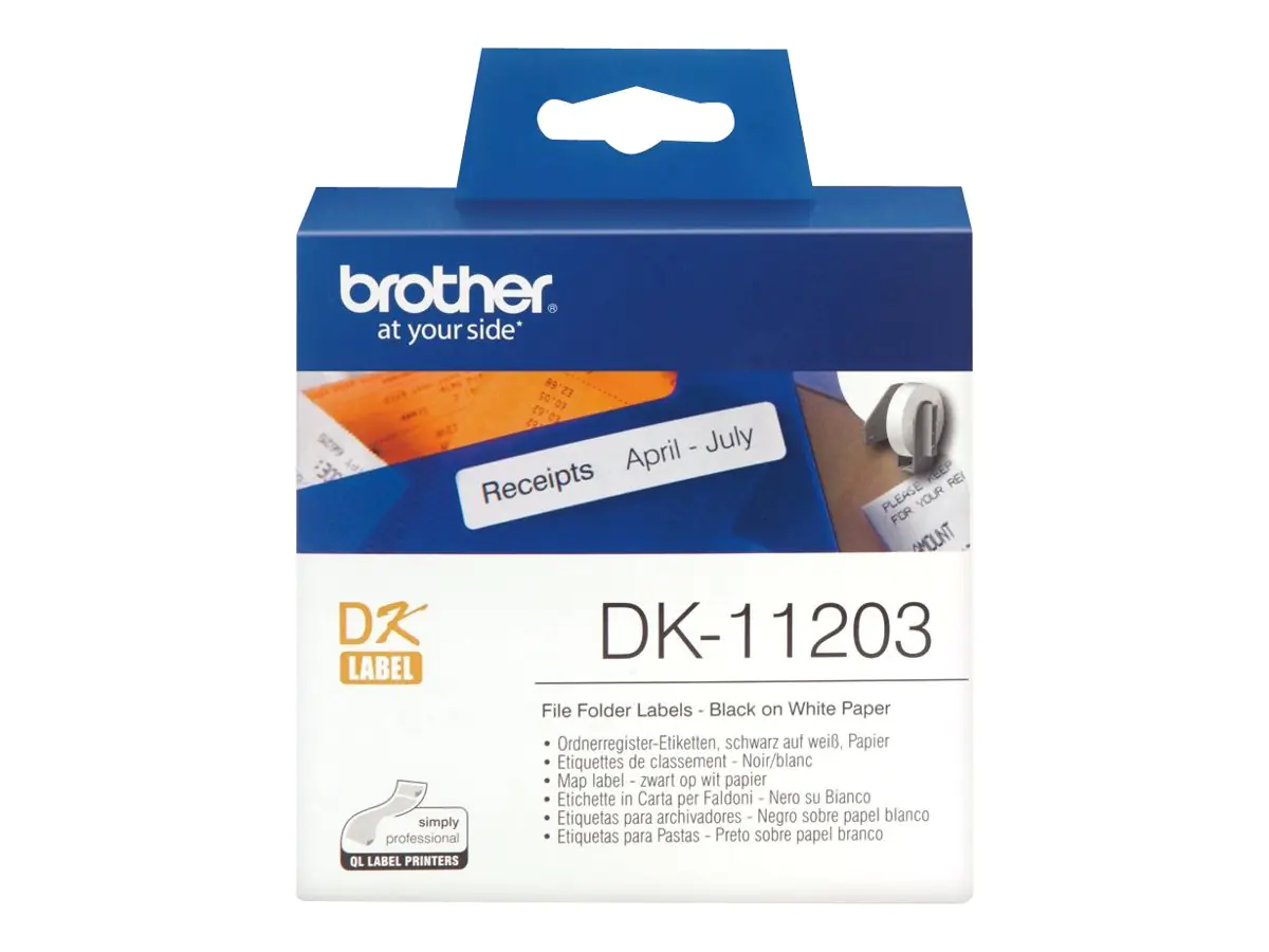 Brother DK-11203 - Schwarz auf Weiß - 17 x 87 mm 300 Etikett(en) (1 Rolle(n) DK11203