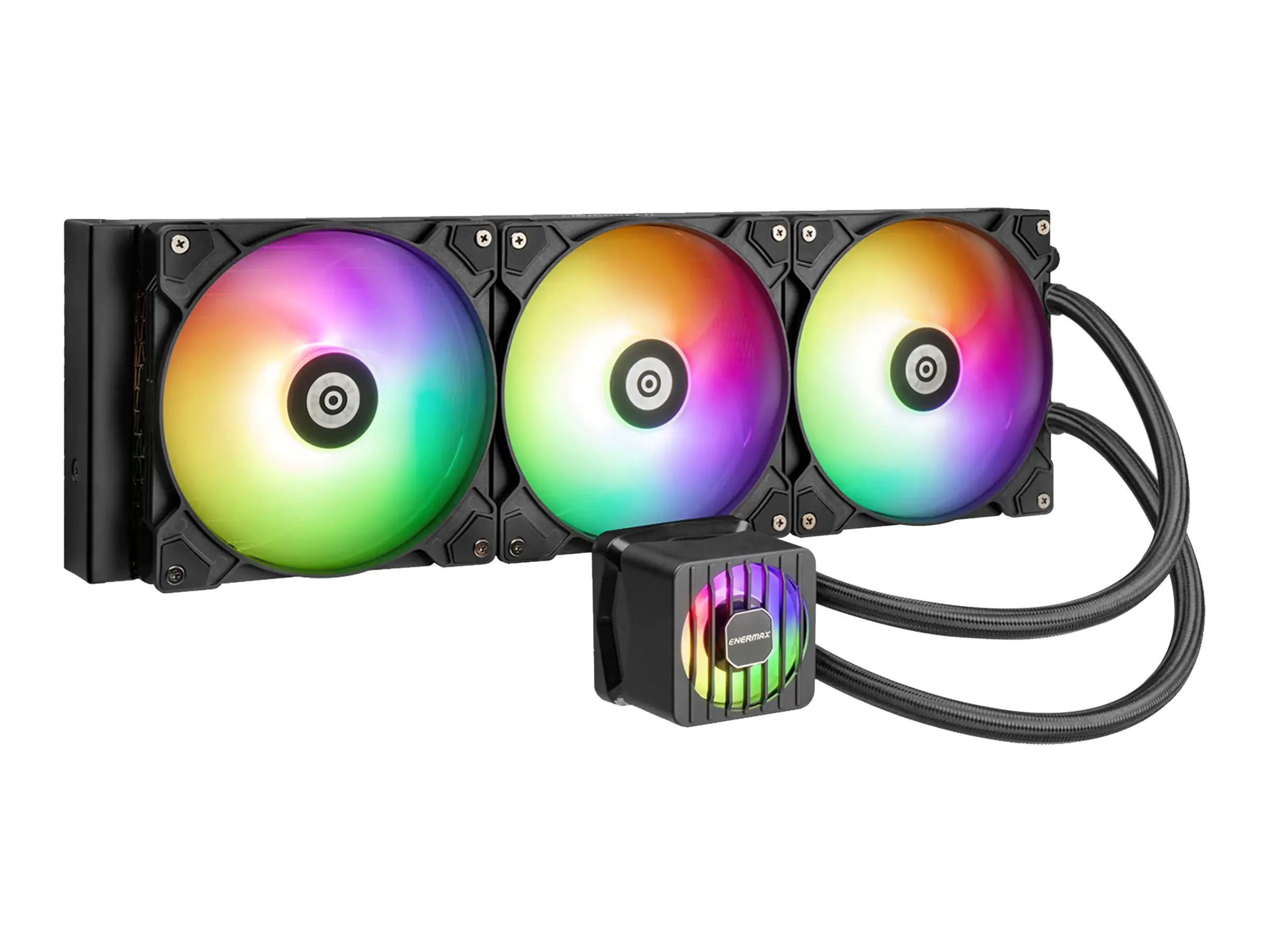 Enermax LIQMAXFLO ELC-LMF420T-ARGB - Prozessor-Flüssigkeitskühlsystem - 38 mm dicker Kühler - Kühlergröße: 420 mm - (für: LGA115x Socket, LGA1200, LGA1366, LGA1700, LGA2011, LGA2011-3 (Square ILM)