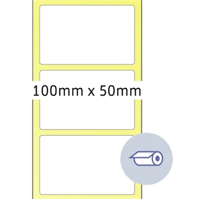 HERMA Rollenetiketten Thermotransfer 100x50 mm weiß Papier seidenmatt 2000 St., Weiß, 100 mm, 50 mm, 2000 Stück(e), Deutschland 4090