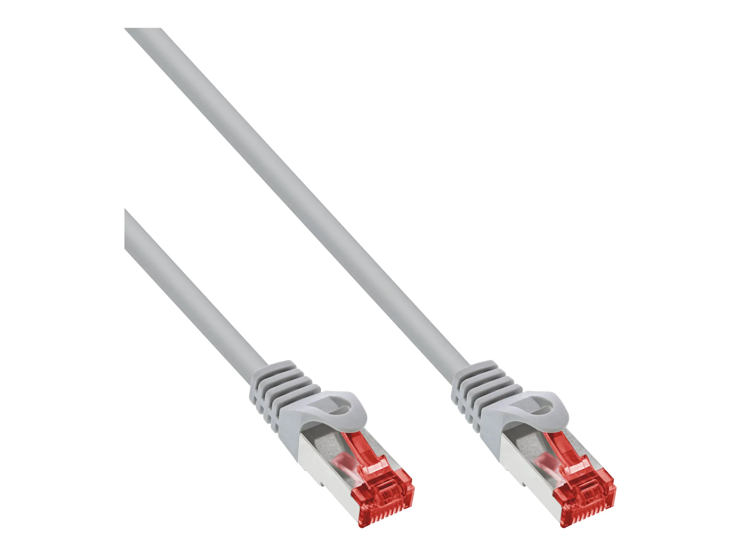 InLine 70er Bulk-Pack Patchkabel - S/FTP (PiMf) - Cat.6 - PVC - CCA - grau - 1m B-76111