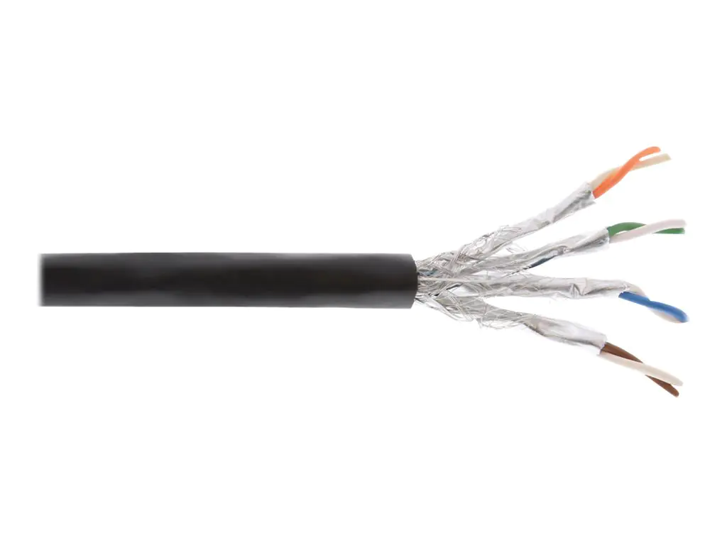 InLine - Bulkkabel - 300 m - SFTP, PiMF - CAT 7a - im Freien - Schwarz