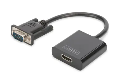 Digitus DA-70473 - Videoadapter - HD-15 (VGA) männlich zu HDMI weiblich - 15 cm - Schwarz - 1080p-Unterstützung Digitus DA-70473 - Videoadapter - HD-15 (VGA) männlich zu HDMI weiblich - 15 cm - Schwarz - 1080p-Unterstützung