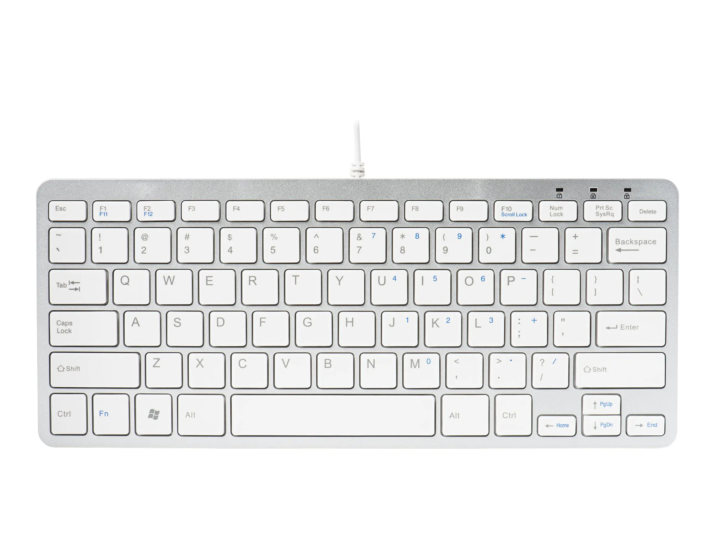 R-Go Compact Tastatur, QWERTY (UK), weiß, drahtgebundenen - Tastatur - USB - QWERTY - GB - weiß