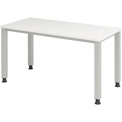 Hammerbacher Schreibtisch VQS614/W 4Fuß 140x67cm weiß/silber Hammerbacher Schreibtisch VQS614/W 4Fuß 140x67cm weiß/silber