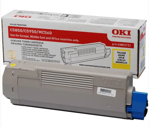 OKI - Gelb - Original - Tonerpatrone - für OKI MC560dn, MC560n; C5850dn, 5850n, 5950cdtn, 5950dn, 5950dtn, 5950n
