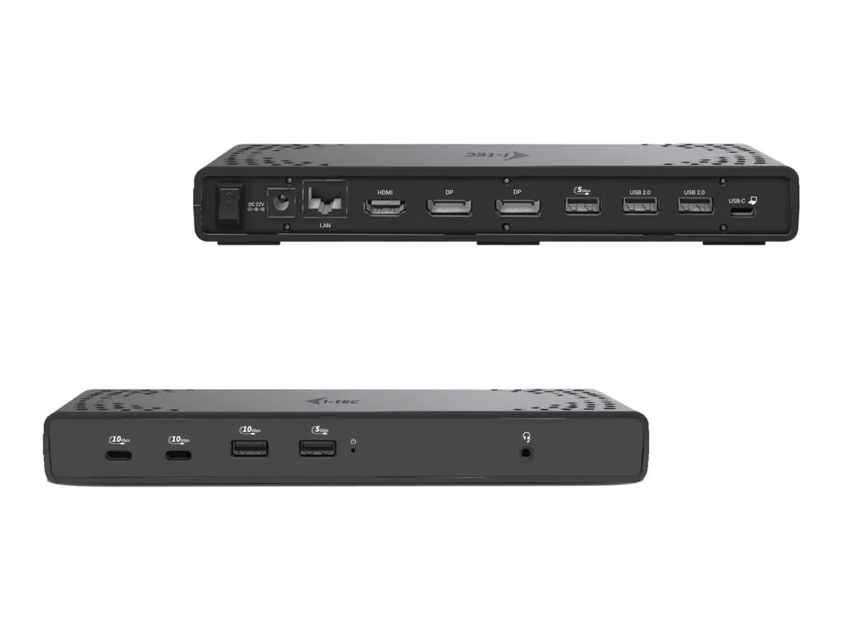 i-Tec - Dockingstation - USB-C / USB4 / Thunderbolt 3 / Thunderbolt 4 - HDMI, 2 x DP++ - 1GbE - 100 Watt - Europa i-Tec - Dockingstation - USB-C / USB4 / Thunderbolt 3 / Thunderbolt 4 - HDMI, 2 x DP++ - 1GbE - 100 Watt - Europa