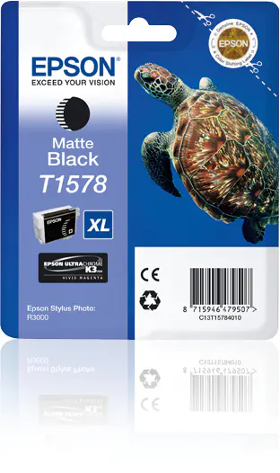 Epson T1578 - 25.9 ml - mattschwarz - Original - Blisterverpackung - Tintenpatrone - für Stylus Photo R3000 Epson T1578 - 25.9 ml - mattschwarz - Original - Blisterverpackung - Tintenpatrone - für Stylus Photo R3000