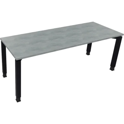 Schreibtisch Kufe Einzels. Quadrat B2000xT700xH650-850 an/Eiche Natur Schreibtisch Kufe Einzels. Quadrat B2000xT700xH650-850 an/Eiche Natur