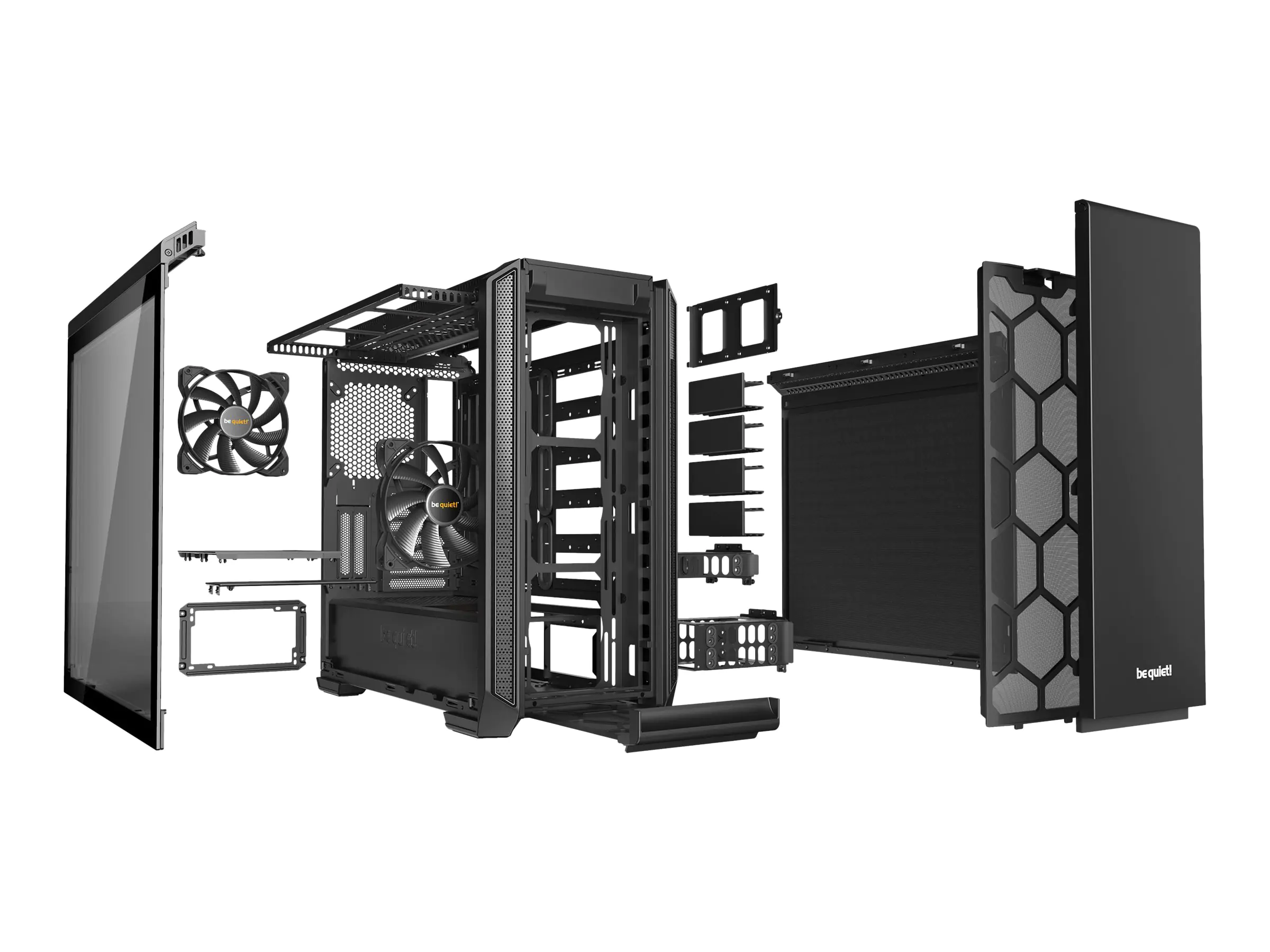 be quiet! Silent Base 601 Window - Tower - E-ATX - Seitenteil mit Fenster - keine Spannungsversorgung (ATX / PS/2) - Schwarz - USB/Audio