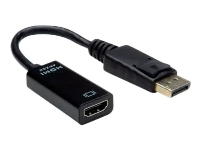 VALUE - Videoadapter - DisplayPort männlich zu HDMI weiblich - 15 cm - Schwarz - passiv, 4K Unterstützung VALUE - Videoadapter - DisplayPort männlich zu HDMI weiblich - 15 cm - Schwarz - passiv, 4K Unterstützung