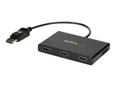 StarTech 3-Port Multi Monitor Adapter - DisplayPort 1.2 auf 3x HDMI MST Hub - Triple 1080p HDMI Monitore - Video Splitter für den erweiterten Desktop-Modus nur auf Windows-PCs - DP auf 3x HDMI (MSTDP123HD) - Video-/Audio-Splitter - 3 x HDMI - Desktop - AC StarTech 3-Port Multi Monitor Adapter - DisplayPort 1.2 auf 3x HDMI MST Hub - Triple 1080p HDMI Monitore - Video Splitter für den erweiterten Desktop-Modus nur auf Windows-PCs - DP auf 3x HDMI (MSTDP123HD) - Video-/Audio-Splitter - 3 x HDMI - Desktop - AC